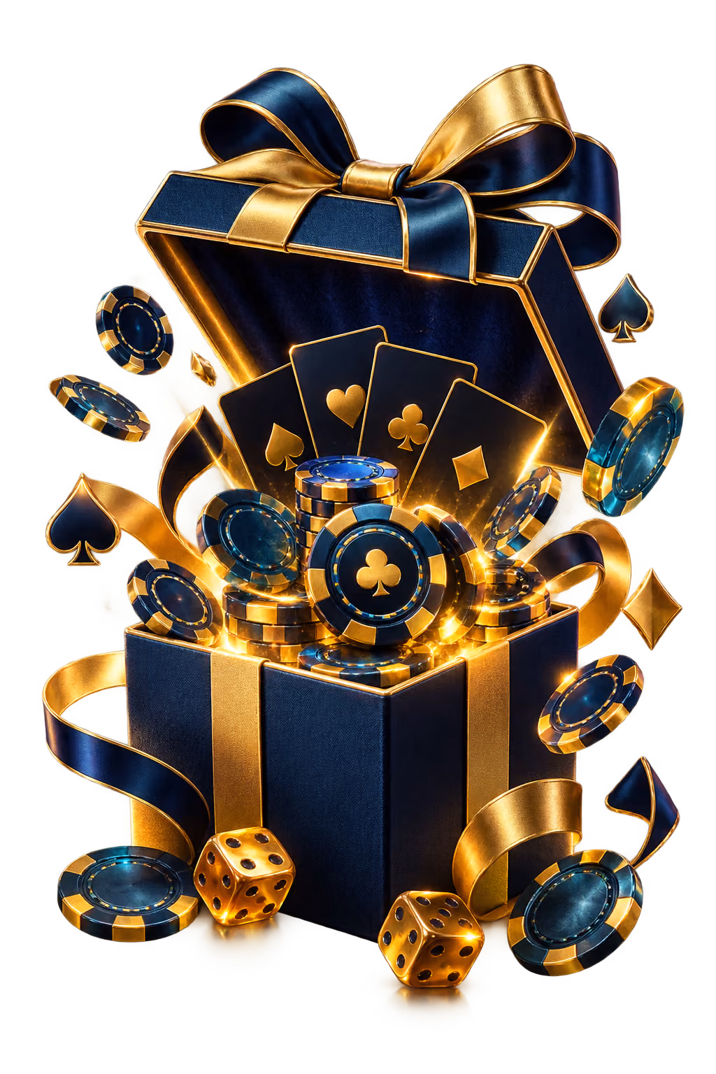 BetStarExch casino gift box with chips and amber light