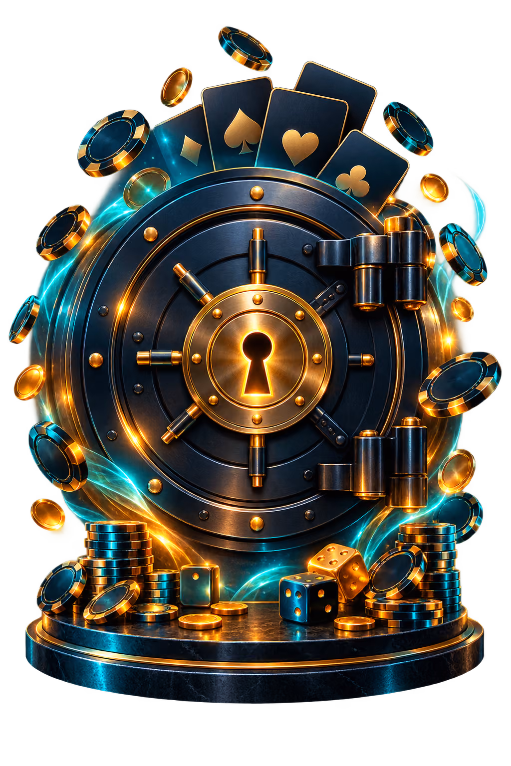 BetStarExch secure vault visual with an amber keyhole light