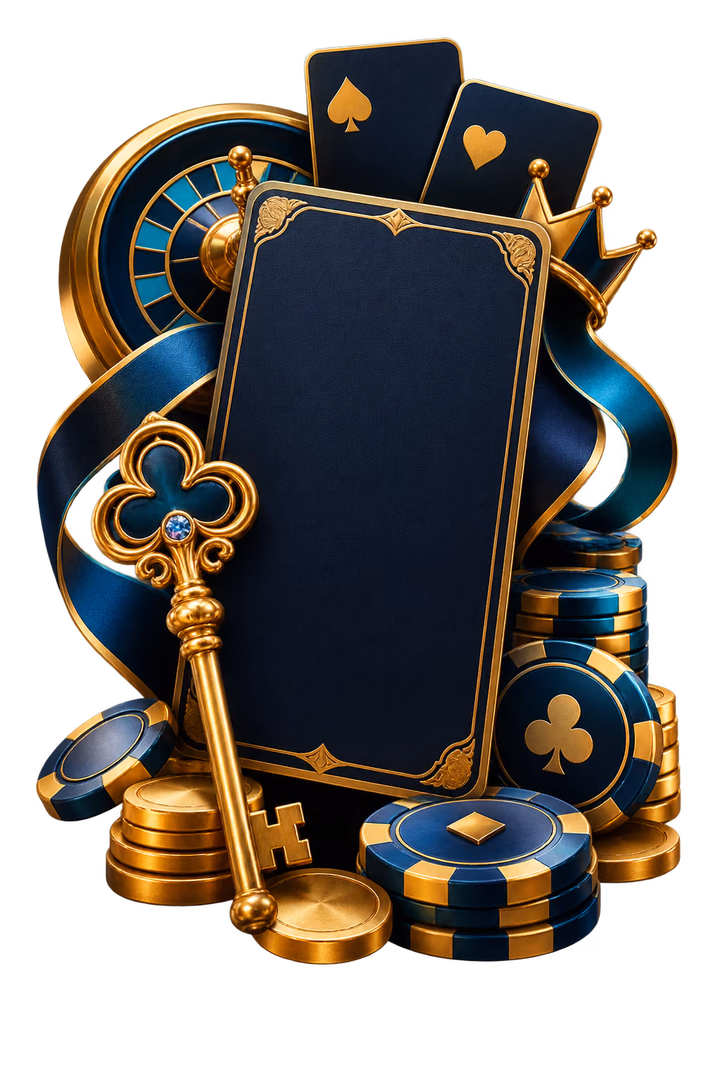 BetStarExch blank casino coupon with a gold key and chips