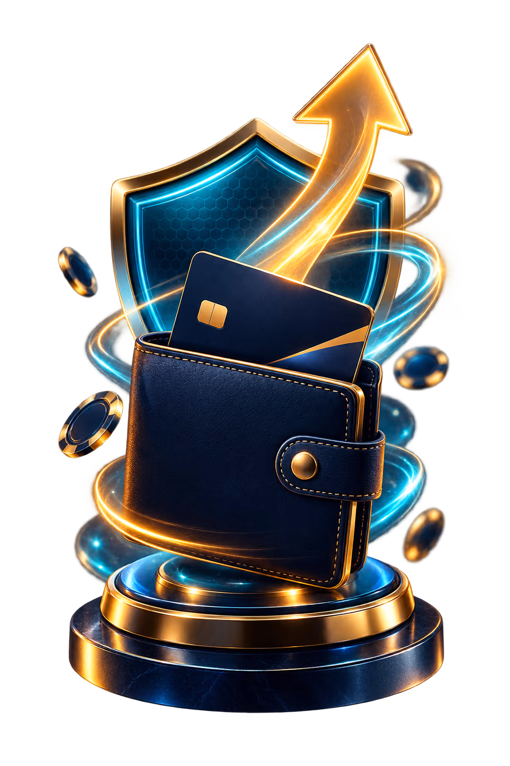 BetStarExch wallet with a teal shield and amber transfer arrow